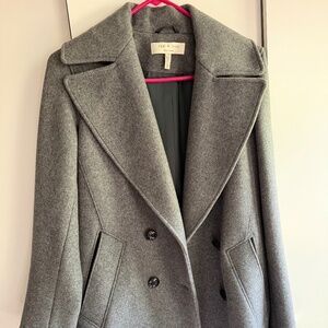 Rag & Bone Gray Wool Peacoat Double Breasted Jacket Coat 2